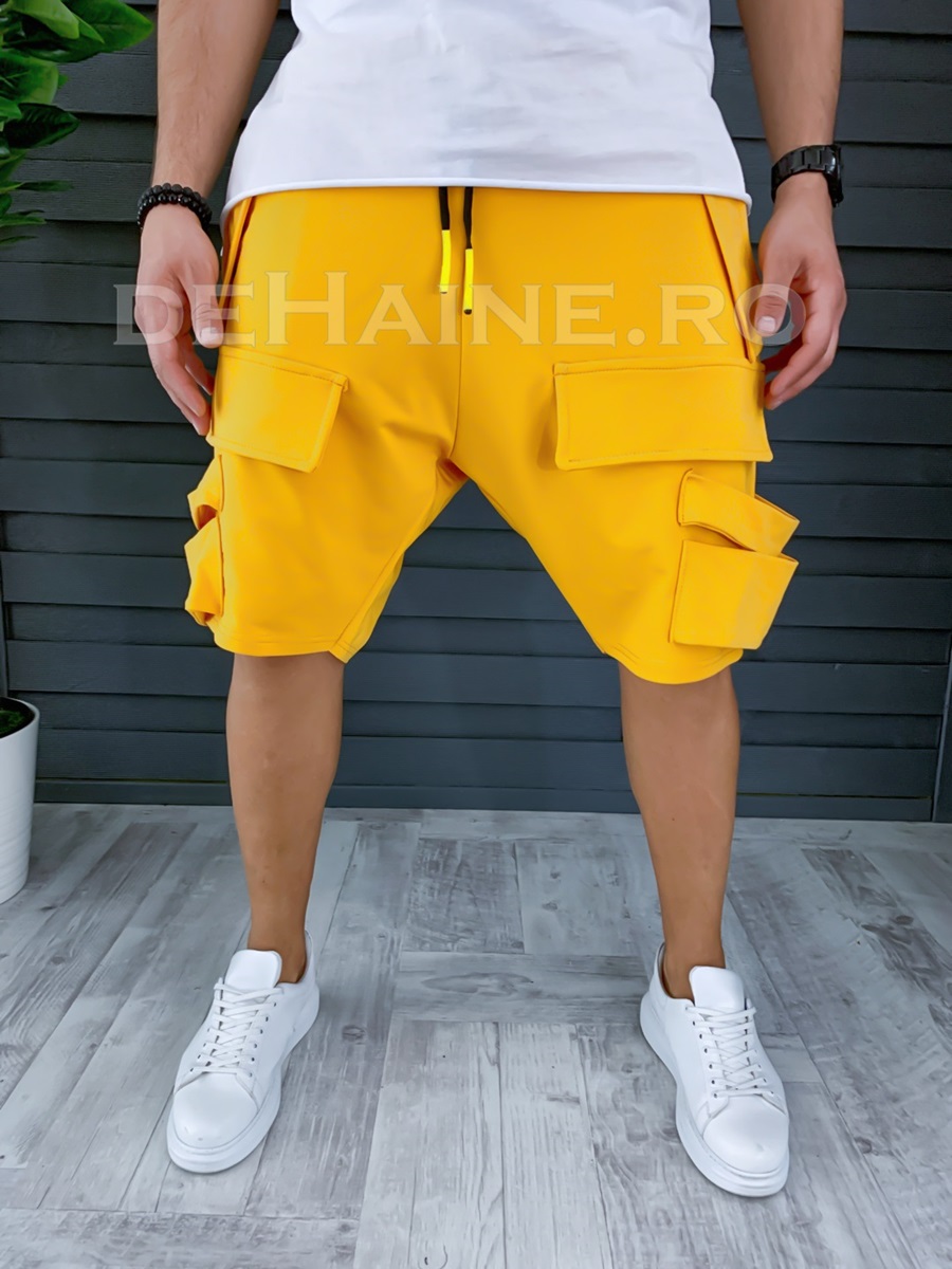 Pantaloni scurti de trening stil VAGABOND galbeni 2501 80-4